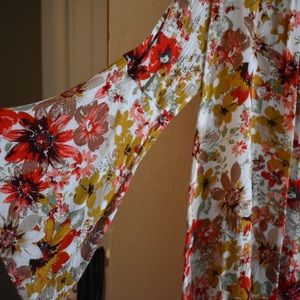 Floral shirt or mini dress